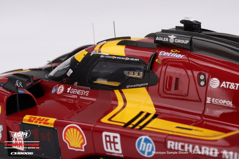 Laad de afbeelding in de Gallery-viewer, Ferrari 499P #50 Ferrari AF Corse WEC Qatar 1812KM winnaar 2025 BBR Models 1:18
