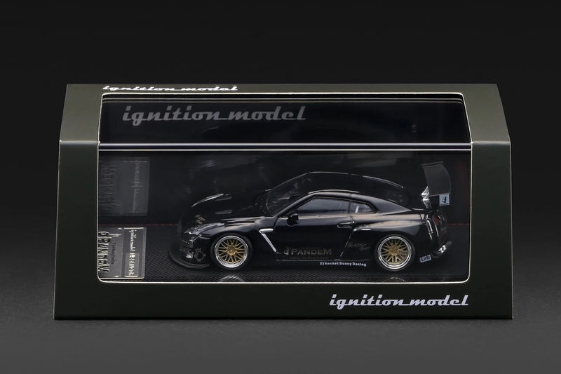 Chargez l'image dans la visionneuse de la galerie, NISSAN PANDEM R35 GT-R NOIR MÉTALLISÉ IGNITION MODEL 1:64
