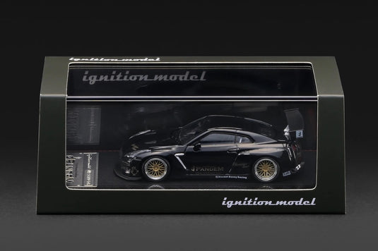 NISSAN PANDEM R35 GT-R NOIR MÉTALLISÉ IGNITION MODEL 1:64