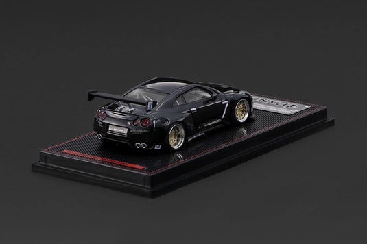 NISSAN PANDEM R35 GT-R NOIR MÉTALLISÉ IGNITION MODEL 1:64