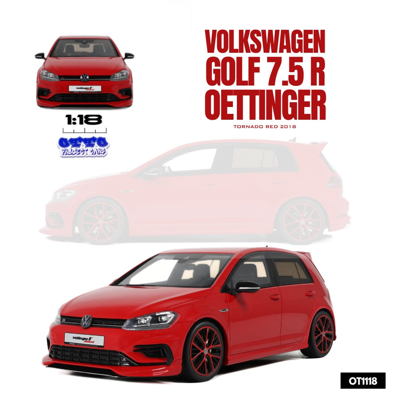 Chargez l&#39;image dans la visionneuse de la galerie, Volkswagen GOLF 7.5 R OETTINGER ROUGE TORNADO 2018 OTTOmobile 1:18
