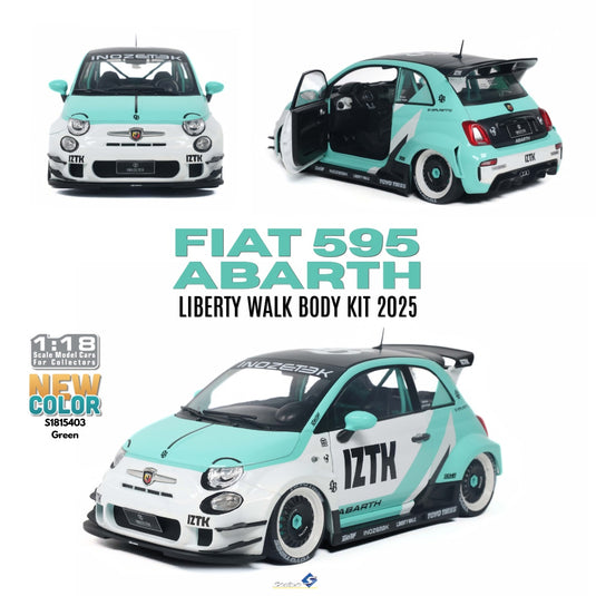 FIAT 595 ABARTH LIBERTY WALK BODY KIT 2025 SOLIDO 1:18