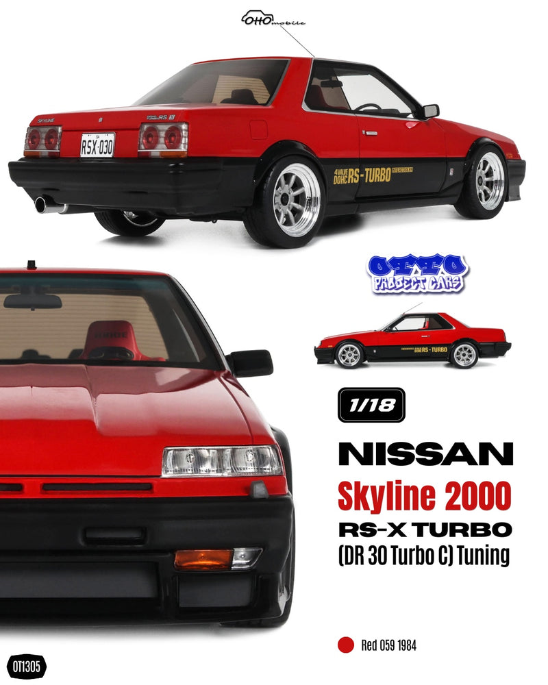 Laad de afbeelding in de Gallery-viewer, NISSAN SKYLINE 2000 RS-X TURBO (DR 30 TURBO C) TUNING ROOD 1984 OTTOmobile 1:18
