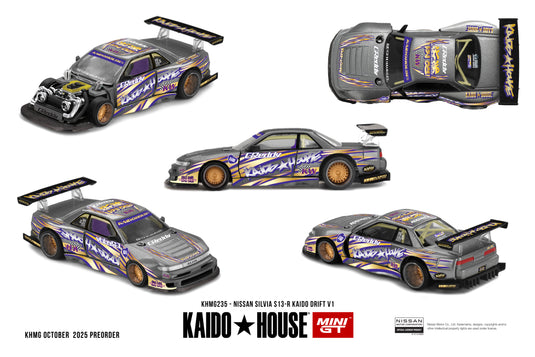 Nissan SILVIA S13-R KAIDO DRIFT V1 MINI GT 1:64
