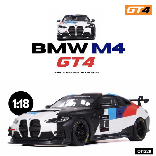 Bmw M4 GT4 GT4 WIT PRESENTATIE 2022 OTTOmobile 1:18