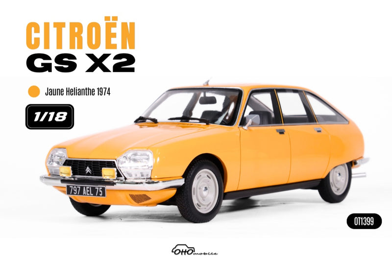 Chargez l'image dans la visionneuse de la galerie, CITROËN GS X2 JAUNE HELIANTHE 1974 OTTOmobile 1:18
