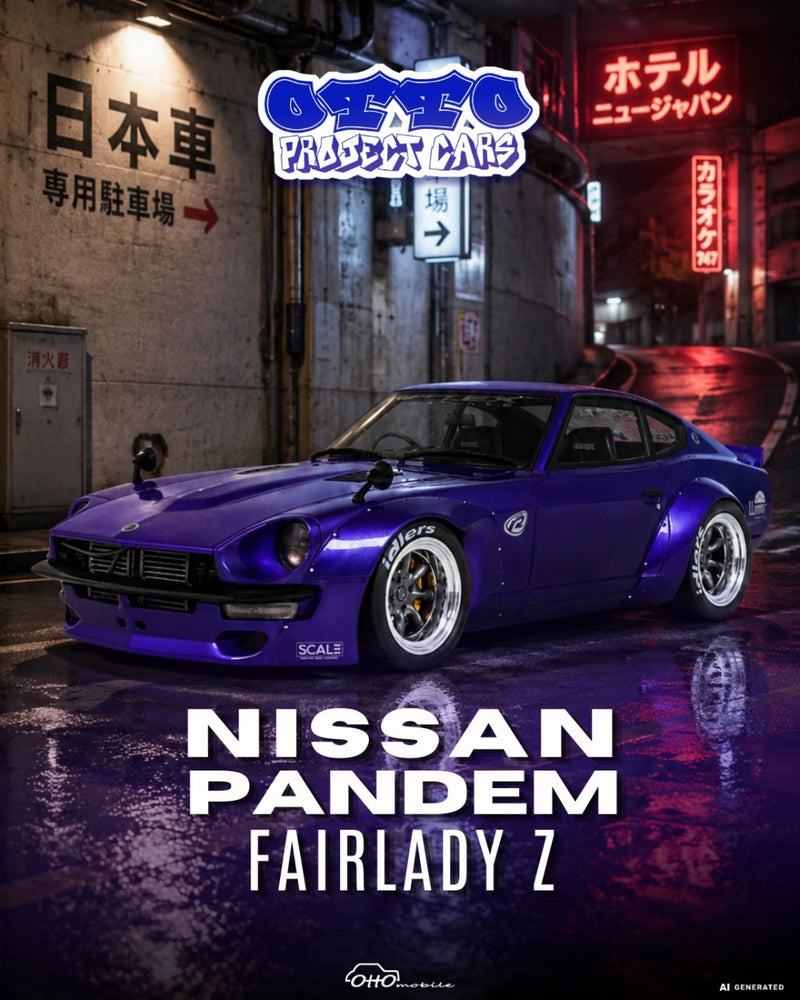 Chargez l'image dans la visionneuse de la galerie, NISSAN PANDEM FAIRLADY Z BLEU MÉTALLISÉ 2015 OTTOmobile 1:18
