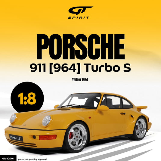 PORSCHE 911 [964] TURBO S JAUNE 1994 GT SPIRIT 1:8