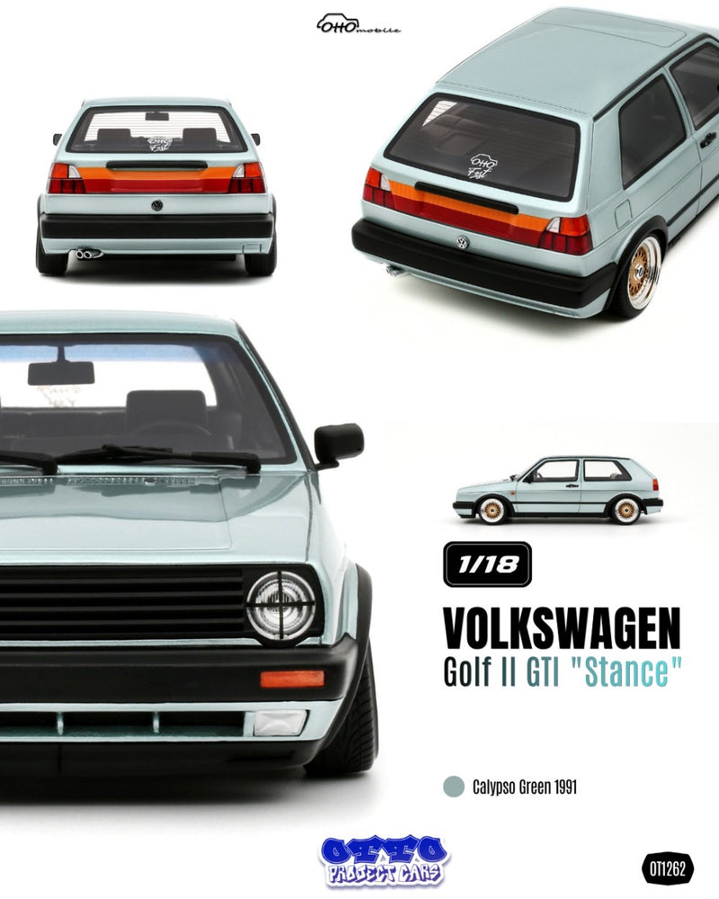 Load image into Gallery viewer, VOLKSWAGEN GOLF II GTI "STANCE" CALYPSO GREEN 1991 OTTOmobile 1:18
