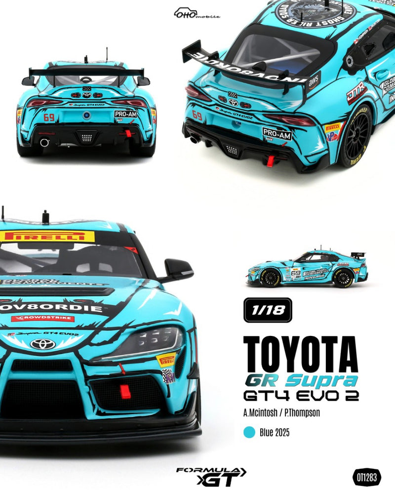 Load image into Gallery viewer, TOYOTA GR SUPRA GT4 EVO 2 A. MCINTOSH / P. THOMPSON BLUE 2025 OTTOmobile 1:18
