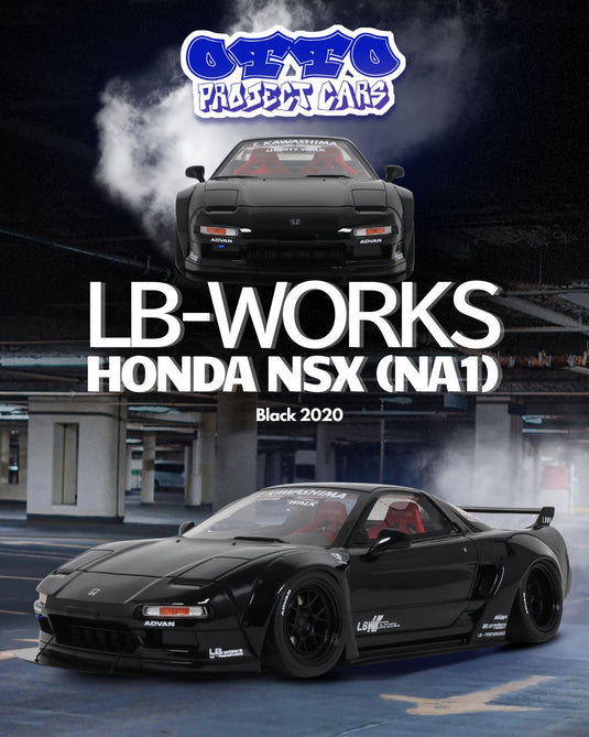 Honda NSX LB-WORKS (NA1) ZWART 2020 OTTOmobile 1:18