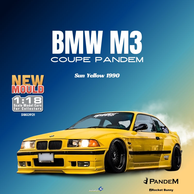 Load image into Gallery viewer, Bmw M3 COUPE PANDEM SUN YELLOW 1990 SOLIDO 1:18
