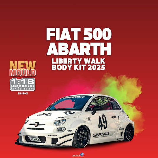 Fiat 500 ABARTH LIBERTY WALK BODY KIT 2025 SOLIDO 1:18