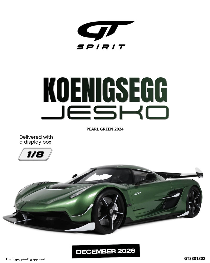 Laad de afbeelding in de Gallery-viewer, KOENIGSEGG JESKO PARELGROEN 2024 GT SPIRIT 1:8
