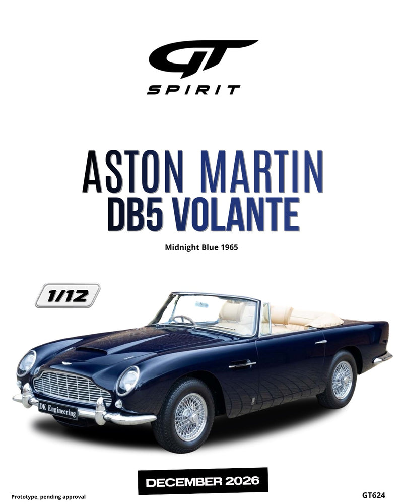 Chargez l'image dans la visionneuse de la galerie, ASTON MARTIN DB5 VOLANTE BLEU MINUIT 1965 GT SPIRIT 1:12
