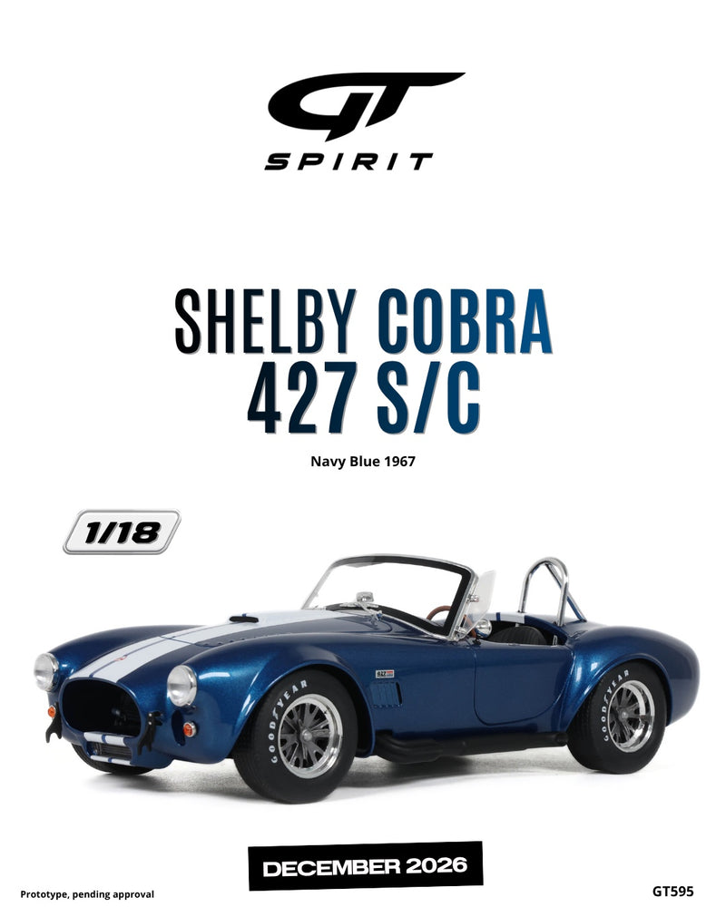 Chargez l'image dans la visionneuse de la galerie, SHELBY COBRA 427 S/C BLEU MARINE 1967 GT SPIRIT 1:18
