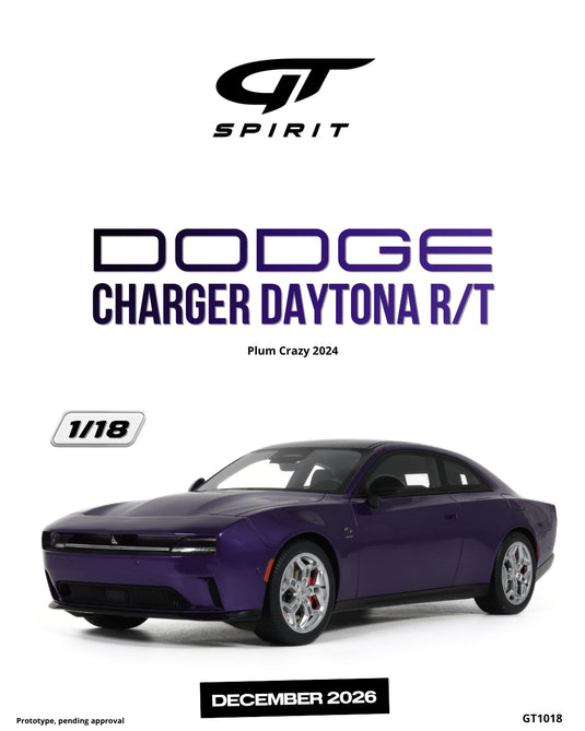DODGE CHARGER DAYTONA R/T PLUM CRAZY 2024 GT SPIRIT 1:18