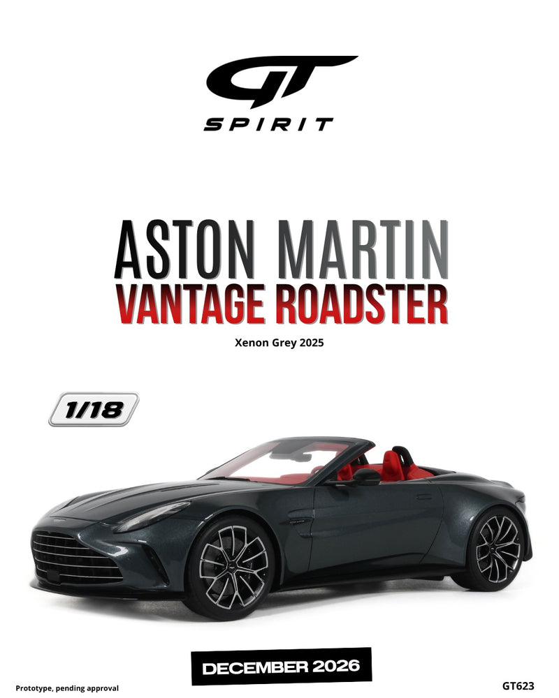 Chargez l'image dans la visionneuse de la galerie, ASTON MARTIN VANTAGE ROADSTER GRIS XENON 2025 GT SPIRIT 1:18
