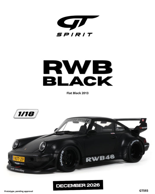 PORSCHE RWB BLACK FLAT BLACK 2013 GT SPIRIT 1:18