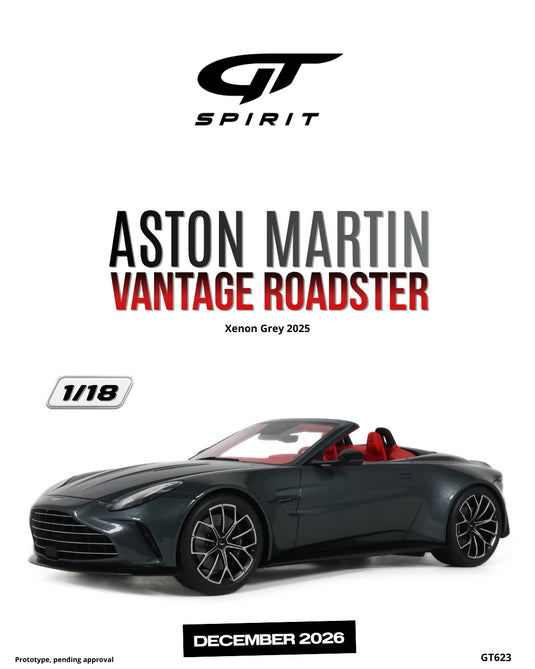 ASTON MARTIN VANTAGE ROADSTER GRIS XENON 2025 GT SPIRIT 1:18