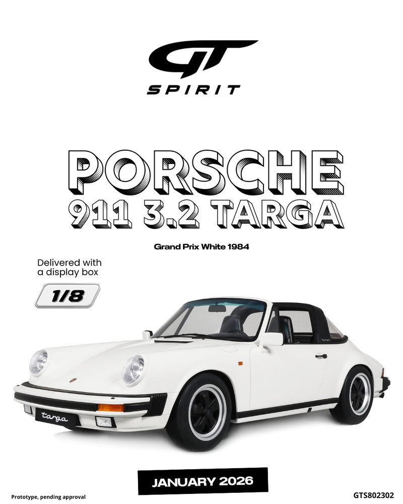 Chargez l'image dans la visionneuse de la galerie, PORSCHE 911 3.2 TARGA BLANC GRAND PRIX 1984 GT SPIRIT 1:8
