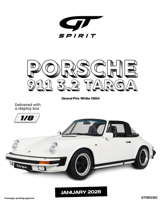 PORSCHE 911 3.2 TARGA BLANC GRAND PRIX 1984 GT SPIRIT 1:8