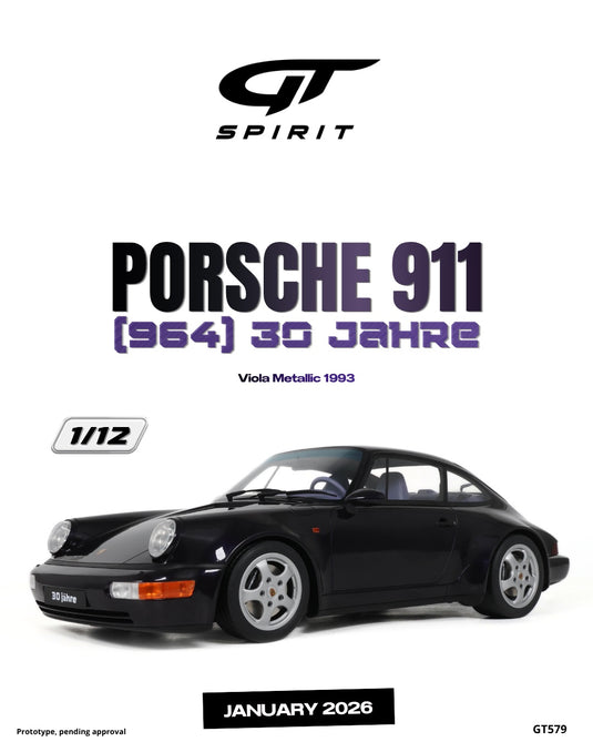 PORSCHE 911 (964) 30 ANS VIOLET MÉTALLISÉ 1993 GT SPIRIT 1:12