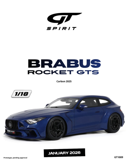 BRABUS ROCKET GTS CARBON BLUE 2025 GT SPIRIT 1:18