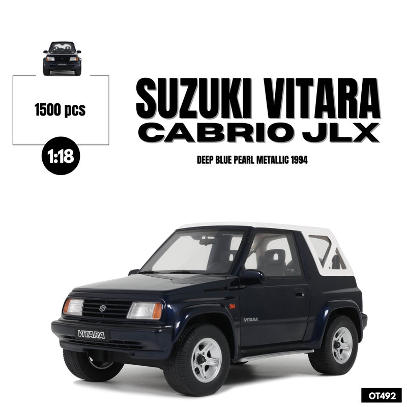 Laad de afbeelding in de Gallery-viewer, Suzuki VITARA CABRIO JLX METAALBLAUW 1994 OTTOmobile 1:18
