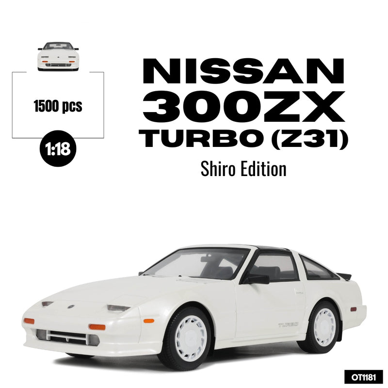 Laad de afbeelding in de Gallery-viewer, Nissan 300ZX TURBO (Z31) SHIRO EDITION PARELWIT 1988 OTTOmobile 1:18
