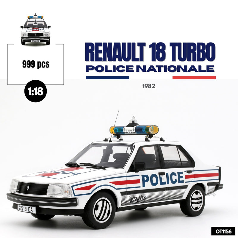 Laad de afbeelding in de Gallery-viewer, Renault 18 TURBO NATIONALE POLITIE 1982 OTTOmobile 1:18
