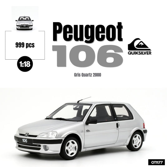 Peugeot 106 QUIKSILVER GRIS 2000 OTTOmobile 1:18