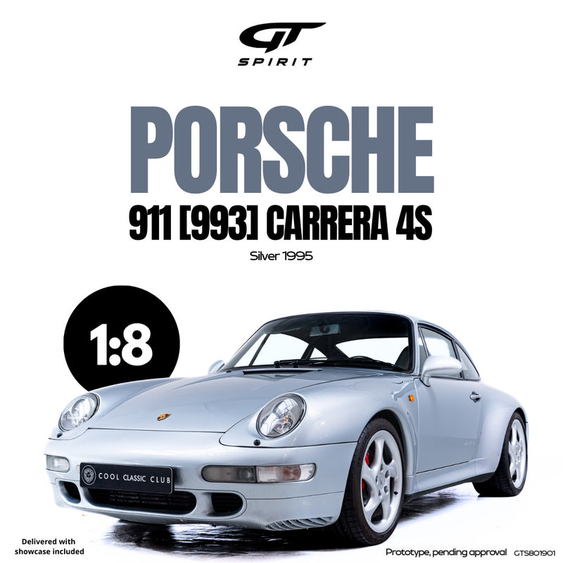 Chargez l&#39;image dans la visionneuse de la galerie, Porsche 911 [993] CARRERA 4S ARGENTÉ 1995 GT SPIRIT 1:8
