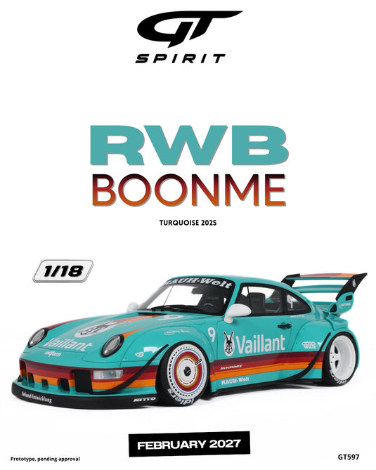PORSCHE RWB BOONME TURQUOISE 2025 GT SPIRIT 1:18