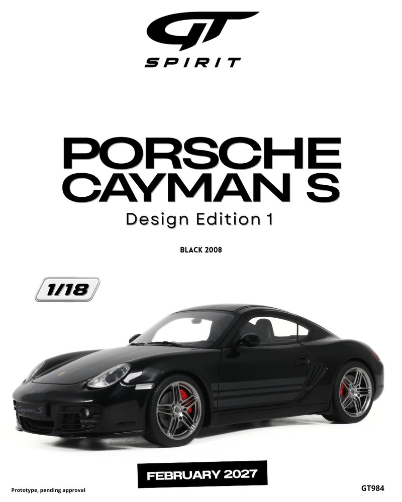 Chargez l'image dans la visionneuse de la galerie, PORSCHE CAYMAN S DESIGN EDITION 1 NOIR 2008 GT SPIRIT 1:18

