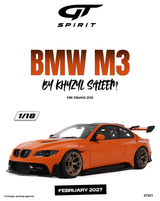 BMW M3 BY KHYZYL SALEEM FIRE ORANGE 2025 GT SPIRIT 1:18
