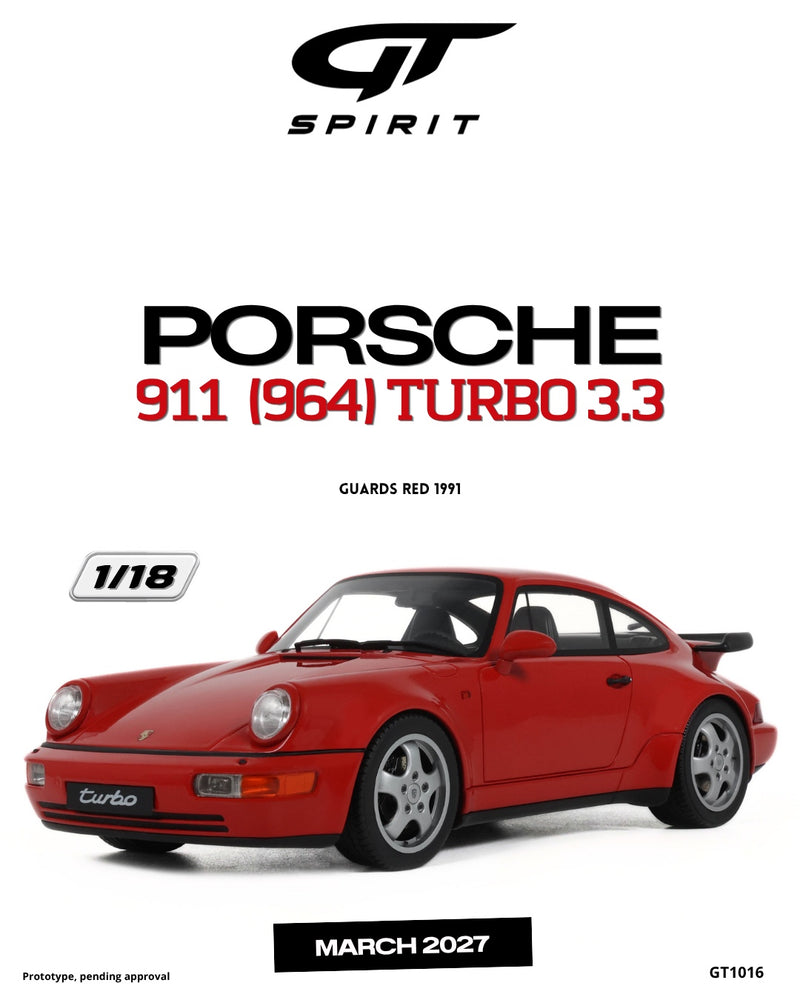 Load image into Gallery viewer, PORSCHE 911 (964) TURBO 3.3 GUARDS RED 1991 GT SPIRIT 1:18
