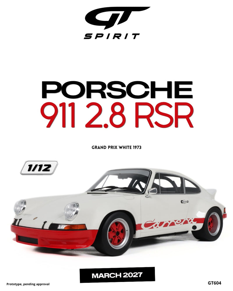 Chargez l'image dans la visionneuse de la galerie, PORSCHE 911 2.8 RSR GRAND PRIX BLANC 1973 GT SPIRIT 1:12
