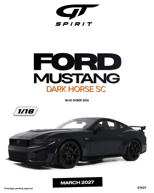 FORD MUSTANG DARK HORSE SC BLUE EMBER 2026 GT SPIRIT 1:18