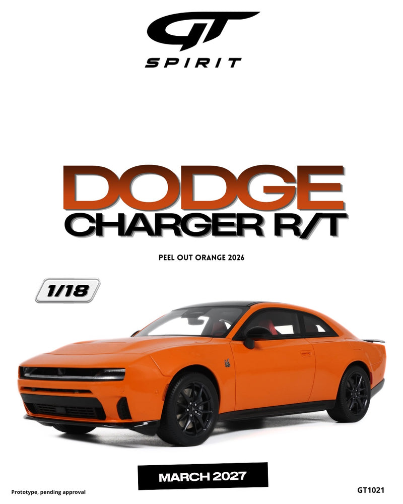 Load image into Gallery viewer, DODGE CHARGER R/T PEEL OUT ORANGE 2026 GT SPIRIT 1:18
