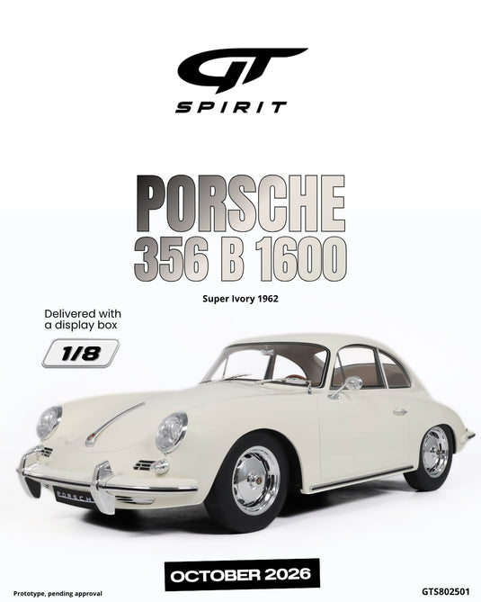 PORSCHE 356 B 1600 SUPER IVORY 1962 GT SPIRIT 1:8