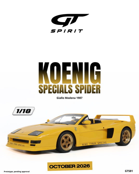 KOENIG SPECIALS SPIDER JAUNE 1987 GT SPIRIT 1:18