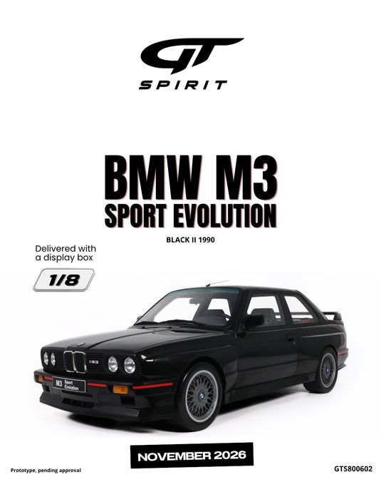 BMW M3 SPORT EVOLUTION ZWART II 1990 GT SPIRIT 1:8