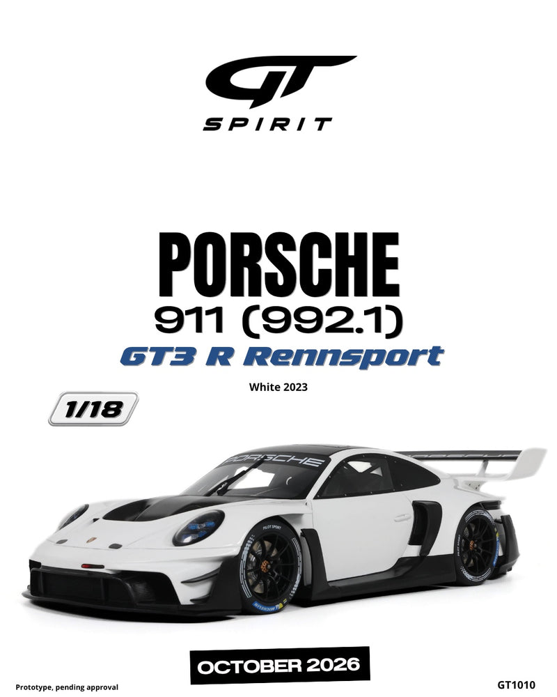 Chargez l'image dans la visionneuse de la galerie, PORSCHE 911 (992.1) GT3 R RENNSPORT BLANC 2023 GT SPIRIT 1:18
