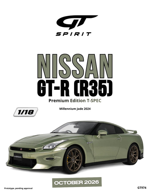 NISSAN GT-R (R35) PREMIUM EDITION T-SPEC MILLENNIUM JADE 2024 GT SPIRIT 1:18