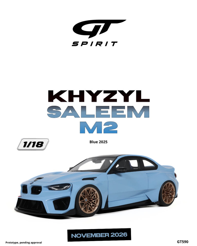 Laad de afbeelding in de Gallery-viewer, BMW M2 KHYZYL SALEEM BLAUW 2025 GT SPIRIT 1:18
