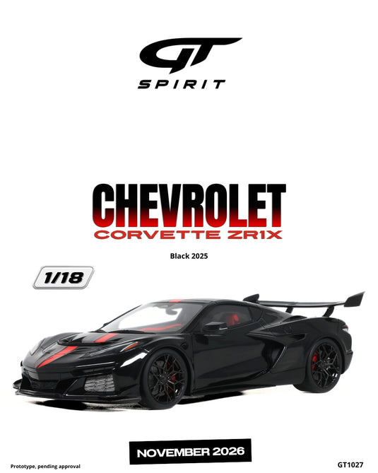 CHEVROLET CORVETTE ZR1X BLACK 2025 GT SPIRIT 1:18