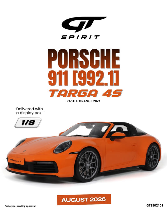 PORSCHE 911 [992.1] TARGA 4S PASTEL ORANGE 2021 GT SPIRIT 1:8