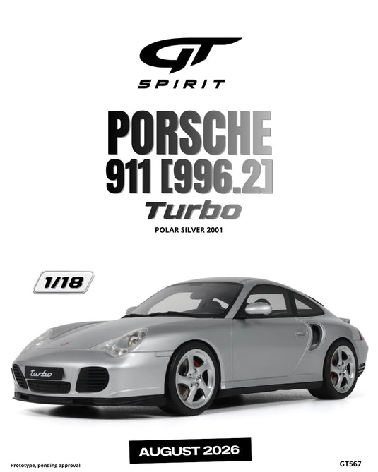 PORSCHE 911 [996.2] TURBO POLAR SILVER 2001 GT SPIRIT 1:18