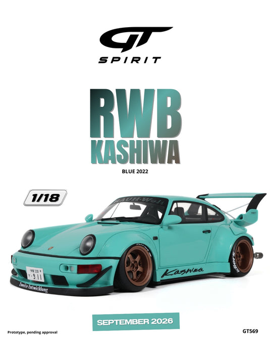 PORSCHE RWB KASHIWA BLEU 2022 GT SPIRIT 1:18